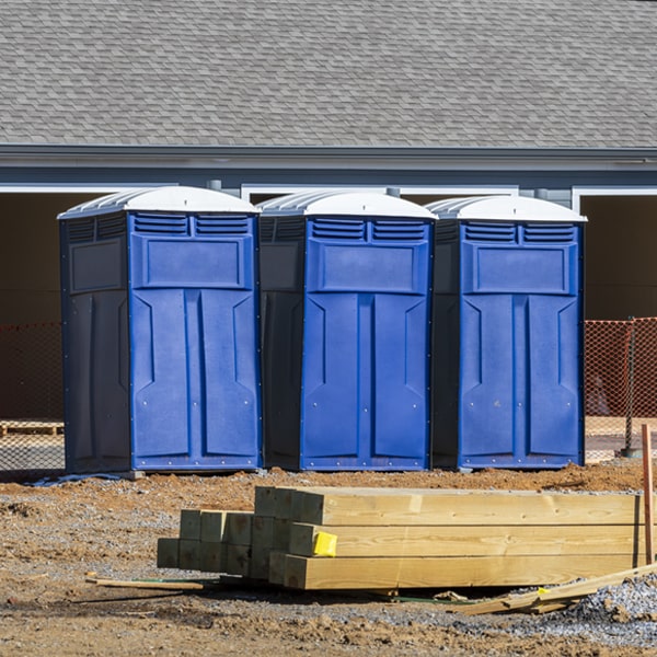 how can i report damages or issues with the portable restrooms during my rental period in Lower Augusta